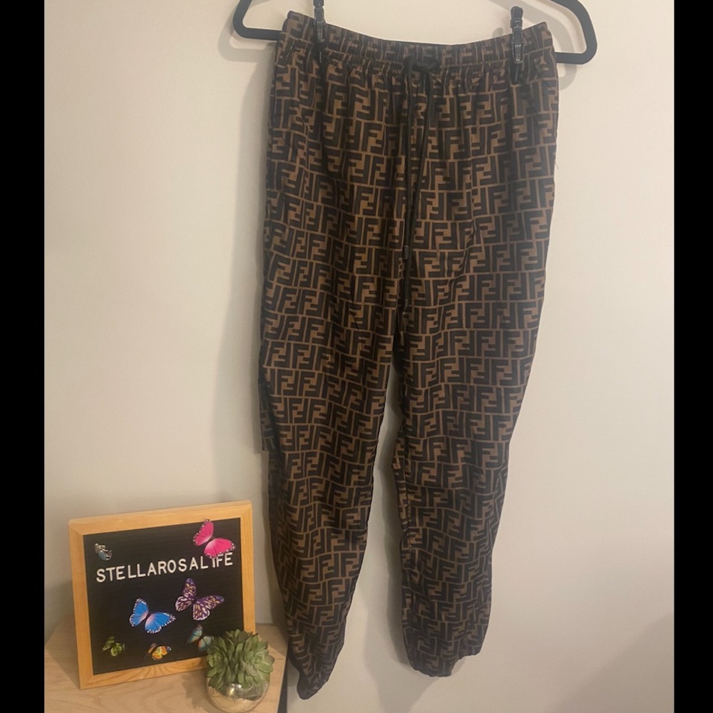 Fendi monogram nylon joggers